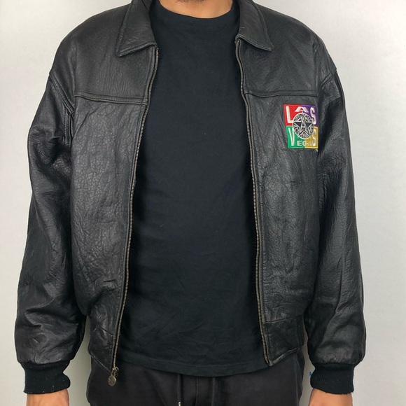 🎲🎲 Vintage Official All-Star Cafe Leather Jacket - Picture 3 of 8